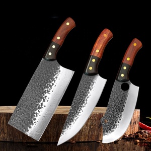 Couteau de <span class=keywords><strong>boucher</strong></span> de chef forgé en acier inoxydable haute dureté avec manche en bois pour hacher les os - Product Image 3