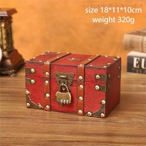 Coffre au trésor en <span class=keywords><strong>bois</strong></span> carré vintage <span class=keywords><strong>pour</strong></span> le rangement des bijoux WBH01 élégant Pirate maison boîte-cadeau gravé Design <span class=keywords><strong>pour</strong></span> la décoration de la maison - Product Image 4