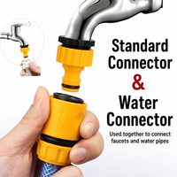 Kit de raccordement rapide pour tuyau d'arrosage, adaptateur de robinet, connecteur d'extrémité de tuyau, coupleur de tuyau d'eau en plastique pour robinet extérieur