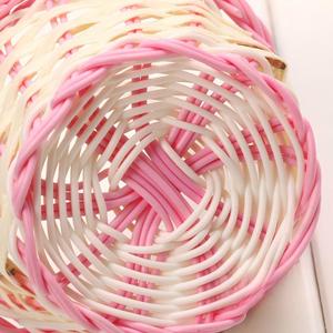 Cesta Redonda de Mimbre Sintético, Ecológica, Hecha a Mano, de Gran Capacidad, <span class=keywords><strong>para</strong></span> <span class=keywords><strong>Huevos</strong></span> de Pascua, Uso en Cocina y Hogar - Product Image 4