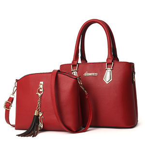 Ensemble de 2 sacs à main en cuir PU pour femmes, sac à bandoulière, sac messager tendance, pochette pour femmes - Product Image 3