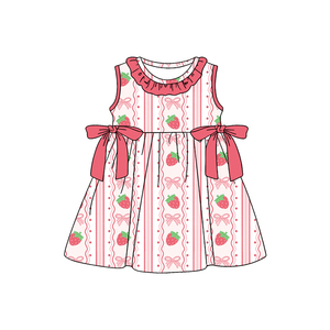 GSD3707 Vestido amarillo claro personalizado para niña pequeña, conjunto sin mangas para bebé, venta al por mayor - Product Image 4