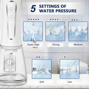 <span class=keywords><strong>Prix</strong></span> de gros Soie <span class=keywords><strong>dentaire</strong></span> sans fil professionnelle blanche 5 modes de fonctionnement Eau <span class=keywords><strong>dentaire</strong></span> électrique Flosser - Product Image 4