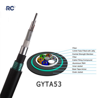 Kabel Optik Berlapis Baja RC GYTA53 untuk Pemasangan Luar Ruangan Bersertifikasi ISO9001, Kabel Komunikasi Serat Optik G652D