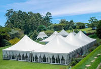 Carpa de Jardín para Eventos Deportivos, Carpa Impermeable de PVC para Bodas y Fiestas, Carpa de Aluminio para Ferias Comerciales y Exposiciones de 6x6, 8x8, 10x10m