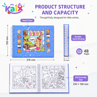 Livre de coloriage pour enfants KAIX pour fête d'anniversaire, couverture durable, pages créatives, livre de dessin pour boutique de cadeaux, pack de vente en gros