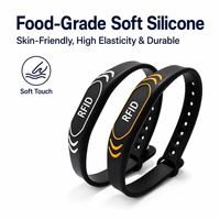 Bracelet intelligent en silicone souple NFC, bracelet réglable RFID pour enfants, contrôle d'accès aux parcs d'attractions