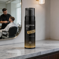 Mousse coiffante professionnelle légère pour hommes, tenue forte, texture naturelle, sans résidus, faible MOQ, logo personnalisé, usage en salon