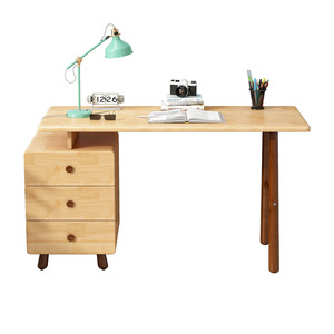 <b>Solid</b> <b>Wood</b> <b>Desk</b> And Chair Set 110X50X75Cm Detachable Scandinavian Style For Children's Room Eco Friendly Kids Furniture - Product Image 4