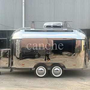 Carrito de Comida Eléctrico de Acero Inoxidable Europeo, Remolque de Comida Móvil Rápido para Exteriores - Product Image 1