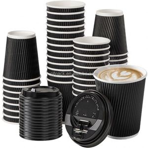 Gobelet à café en papier kraft biodégradable à double paroi avec logo personnalisé, gobelets cadeaux surprise pour vin et eau minérale et jouets - Product Image 5