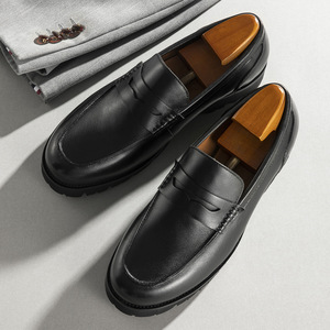 2026 Men's High-End Top Grain Soft Leather Heightening Thick-<b>soled</b> <b>Inner</b> Leather Business Formal Dress Leather - Product Image 2