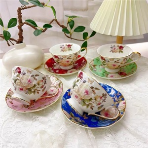 Luxury English Camellia Porcelain Coffee Cups Classic Flower Afternoon <b>Tea</b> Cup and Saucer <b>Set</b> - Product Image 4
