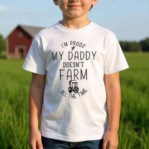 T-shirt « Je prouve que mon papa ne fait pas la ferme toute la journée » - Product Image 3