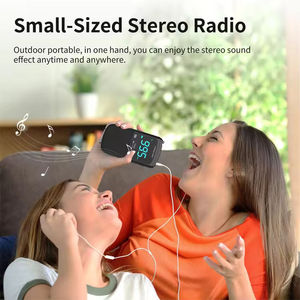 Ultra-Light 90g Pocket AM/FM Radio, Rechargeable with <b>LED</b> Display & Built-in Speaker - Product Image 3