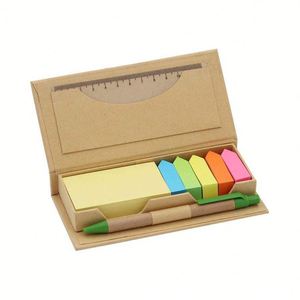 Bloc-notes adhésif personnalisé coloré, design créatif, recyclé, avec stylo, règle et impression numérique - Product Image 4