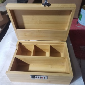 Bán Buôn Biểu Tượng Tùy Chỉnh Tre Vipe Ống Hút Lọ Thủy Tinh Thiết Bị Thiết Lập Quà Tặng Tổ Chức Hộp Bằng Gỗ Stash Hộp Với Cán Khay - Product Image 6