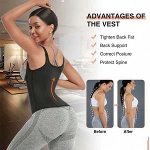 Breathable Waist Trainer Tank Top with Zipper Body Shaper for Women's <b>Tummy</b> <b>Control</b> Spandex/Nylon Activewear Underwear - Product Image 3