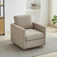 Fauteuil pivotant moderne en tissu avec un design confortable pour salon et appartement
