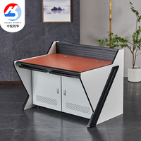 Nouvelle Conception Console de Surveillance Moderne avec Entrée de Câbles, Disponible en Blanc et Rouge, Idéale pour Bureau, École, Supermarché, Hôpital