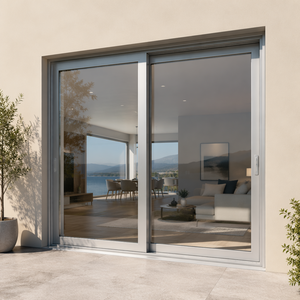 Fenêtres coulissantes en aluminium à double vitrage trempé avec <span class=keywords><strong>grille</strong></span> de sécurité pour la <span class=keywords><strong>ventilation</strong></span> des maisons et appartements modernes - Product Image 1