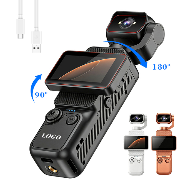 2026 Hot Selling Rotating Lens Pocket Camera Handheld POV Vlogging Camera Portable Travel Action Video Recorder