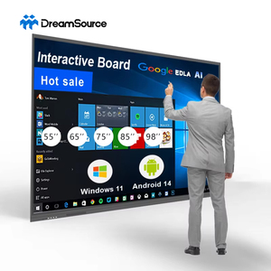 Prix d'usine, écran tactile LCD intelligent 4K 65/75/85/98/118 pouces, 20/40 points tactiles, processeur Intel Core I3/i5/i7, garantie de 3 ans - Product Image 1