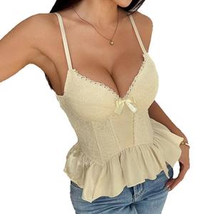 French puro desiderio dolce e speziato esile da donna corsetto Sexy in pizzo Fishbone corsetto retrò ed elegante a lisca di pesce - Product Image 5