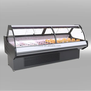 Réfrigérateur de charcuterie numérique refroidi par air commercial Réfrigérateur de boucher à affichage de viande et de poisson frais à température unique pour les magasins - Product Image 1