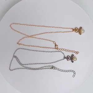 DS Little Big Sister Fashion Collier à pendentif en or et argent avec perle creuse Collier élégant et élégant pour femmes - Product Image 3