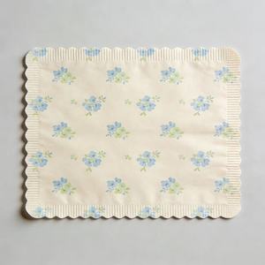 Napperons de table jetables écologiques modernes à motifs floraux en <span class=keywords><strong>dentelle</strong></span> pour pique-nique, fête, dîner à la maison – Vente en gros - Product Image 2