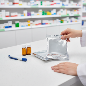 Bolsas de Envío Aisladas Térmicamente con Papel de Aluminio para el Transporte en Cadena de Frío de Vacunas y Medicamentos Sensibles a la Temperatura en Farmacias - Product Image 1