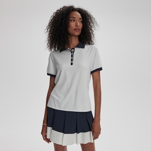 Ensemble de sport pour femme, sexy, style Tenniscore, avec jupe polo de golf à demi-zip, en polyester respirant et à séchage rapide, plissé, pour l'entraînement, avec logo personnalisé - Product Image 3