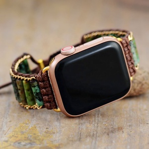 <span class=keywords><strong>Bracelet</strong></span> en turquoise africaine naturelle Hip Hop, <span class=keywords><strong>bracelet</strong></span> de montre bohème pour montre intelligente, série 10 9 8 <span class=keywords><strong>7</strong></span> 41 mm-46 mm pour femmes - Product Image 2