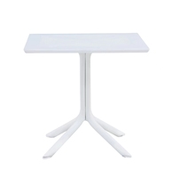 Meubles de jardin modernes et bon marché en gros, table à manger complète, table à manger de restaurant moderne en plein air, tables en plastique d'extérieur