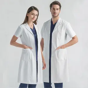 High Quality Lab Coats White Unisex Uniform Scrubs Medical Hospital Beauty Oral Doctor Jackets Nurse Uniform Lab Coats