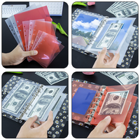 Lot de 6 pochettes de classeur A5 A6 A7 en PP, 3 couches, 2 poches, 6 trous, sans fermeture éclair, ouverture latérale, enveloppes de budget pour agenda