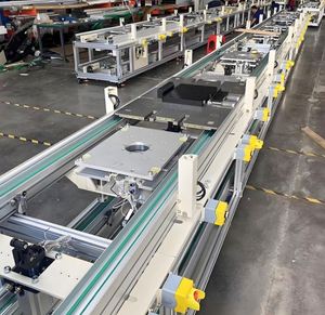 Pallet Handling Automation Solution Customized Rubber Belt Automated Conveyor System Adjustable for Palletizing Pallet Movement - Product Image 4