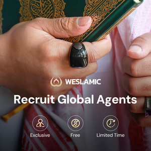 weslamic智能itasbih黑色zikr通用戒指念珠云计数同步功能，用于日常祈祷 - Product Image 5