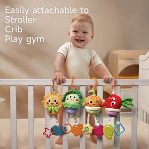 Tumama niños sensorial <span class=keywords><strong>sonajero</strong></span> <span class=keywords><strong>de</strong></span> peluche juguetes actividad cochecito bebé juguetes colgantes suave vegetal mordedor <span class=keywords><strong>sonajero</strong></span> juguete para coche recién nacido - Product Image 4