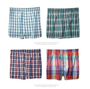 Calzoncillos de Algodón 100% Tejido de Alta Calidad para Hombre, Diseño Clásico a Cuadros, Ropa Interior Masculina Suave y Transpirable - Product Image 3