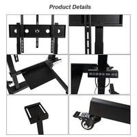 Nouveau design 2026 – Support TV motorisé grande capacité avec colonne à double moteur intelligente et élégante, support TV électrique avec fixation