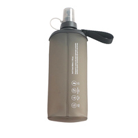 Bouteille d'eau pliable OEM/ODM 500 ml, gourde de sport pliable en TPU, gourde souple