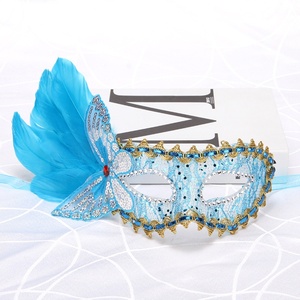 DAMAI New Masquerade Mask for Women with Feather Women Venetian Mask for Masquerade Party Mardi Gras Halloween Cosplay Christmas - Product Image 6