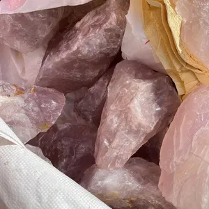 Bulk Wholesale Natural Raw Large Stone Rose Quartz Rough Healing Stone Raw Rose Quartz