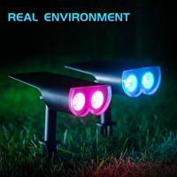 Projecteurs solaires LED 3W au design original, étanches IP65, lumières RGB colorées avec certification RoHS pour jardin, paysage extérieur