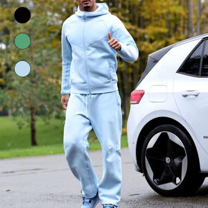 <span class=keywords><strong>Pantaloni</strong></span> da uomo Casual sport autunno inverno Set da riscaldamento giacca con cappuccio ampia - Product Image 1