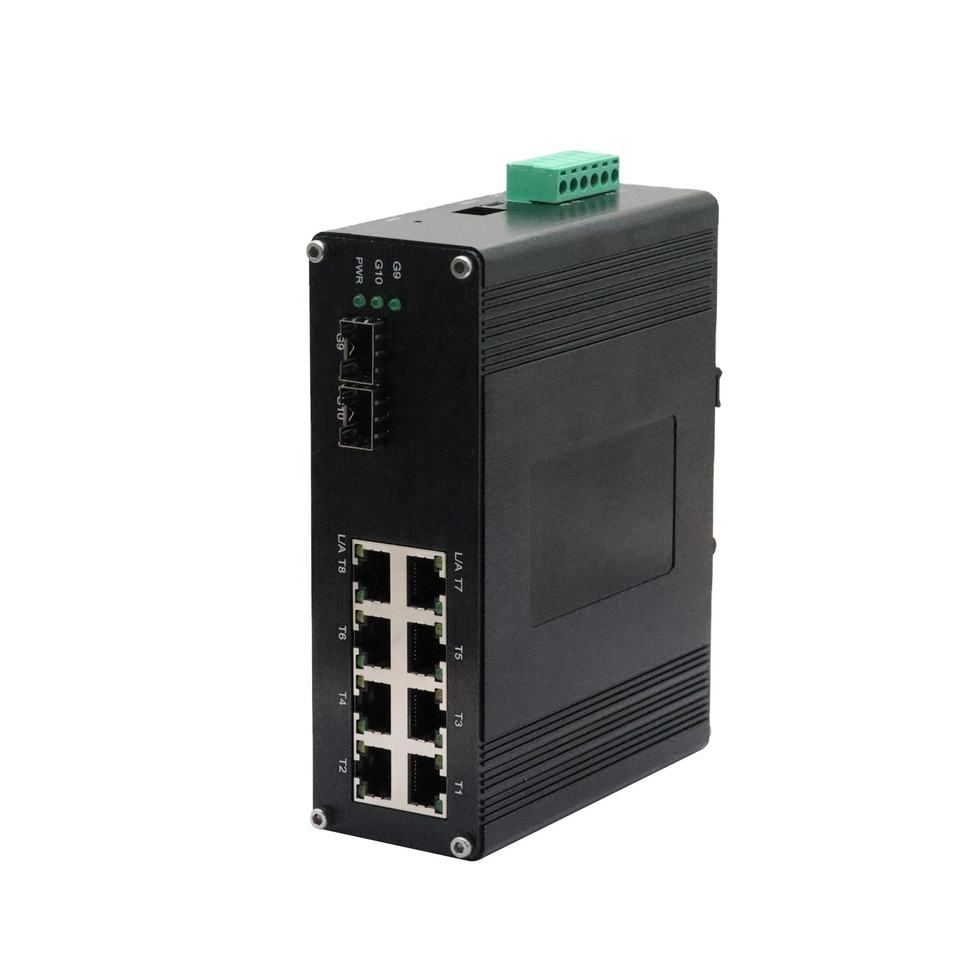 Rugged Industrial Managed Managed Switch 8-Port 2.5G 2-Port Multi-Rate SFP+ IP40 Metal USB-C Management