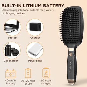 Masseur électrique du cuir chevelu, peigne électrique, brosse lissante pour cheveux, brosse lissante électronique laser professionnelle pour salon - Product Image 5