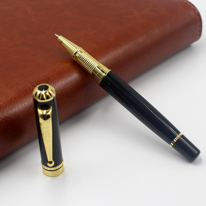 Stylos à bille dorés à encre noire en acier inoxydable, stylos uniformes pour cadeaux pour hommes d'affaires, agent de bord - Product Image 4
